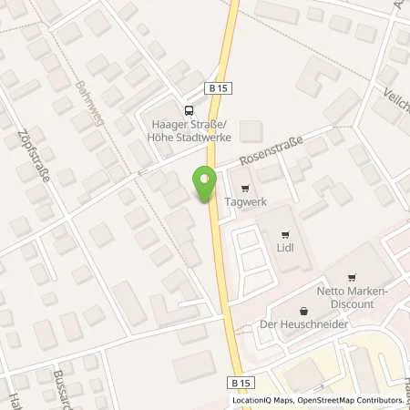 Standortübersicht der Tankstelle DORFEN - HAAGER STRASSE 41 in 84405 Dorfen