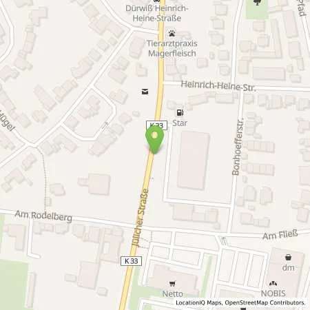 Standortübersicht der Tankstelle star Tankstelle in 52249 Eschweiler