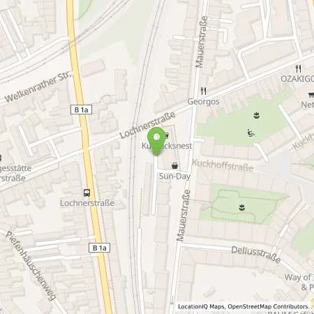 Standortübersicht der Tankstelle Shell Aachen Lochnerstr. 52 in 52064 Aachen