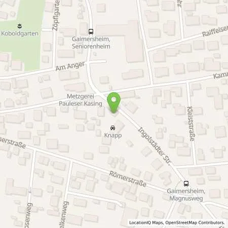 Standortübersicht der Tankstelle Gaimersheim Ingolstädter Str. 28 in 85080 Gaimersheim