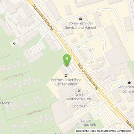 Standortübersicht der Tankstelle JET GOETTINGEN MASCHMUEHLENWEG 121 in 37081 GOETTINGEN