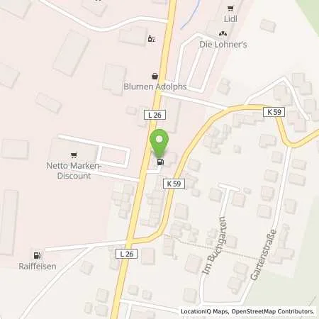 Standortübersicht der Tankstelle Rainer Anthon in 54576 Hillesheim