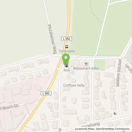 Standortübersicht der Tankstelle Aral Tankstelle in 75180 Pforzheim