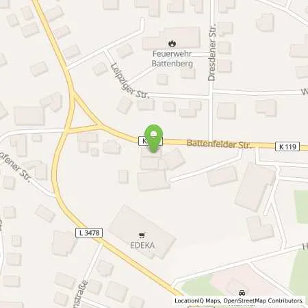 Standortübersicht der Tankstelle Esso Tankstelle in 35088 BATTENBERG
