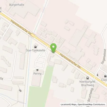 Standortübersicht der Tankstelle star Tankstelle in 31582 Nienburg