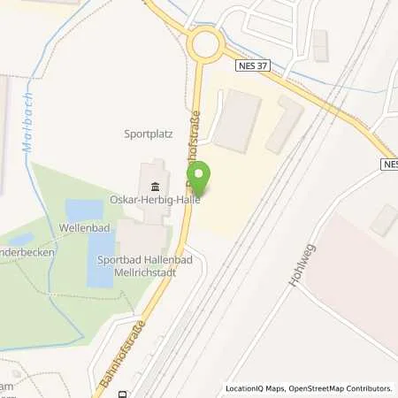 Standortübersicht der Tankstelle BayWa Tankstelle Mellrichstadt in 97638 Mellrichstadt