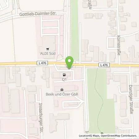 Standortübersicht der Tankstelle Q1 Tankstelle in 40670 Meerbusch