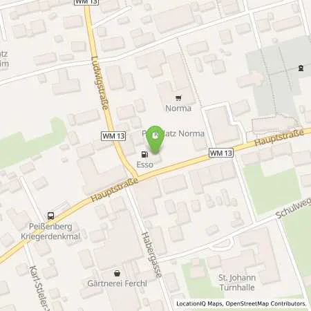 Standortübersicht der Tankstelle Esso Tankstelle in 82380 PEISSENBERG