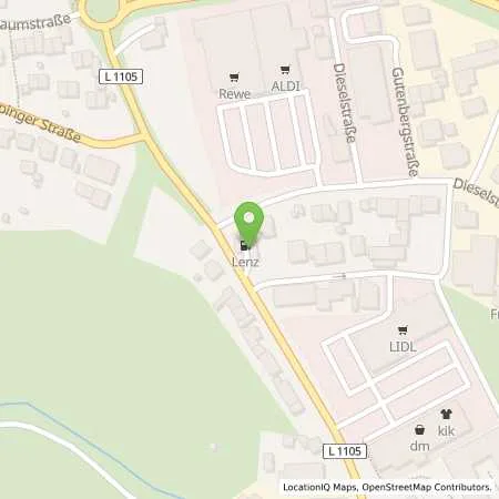 Standortübersicht der Tankstelle Lenz Energie AG in 74211 Leingarten