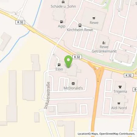 Standortübersicht der Tankstelle Esso Tankstelle in 36275 KIRCHHEIM