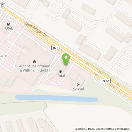 Standortübersicht der Benzin-Super-Diesel Tankstelle: TotalEnergies Ingolstadt in 85053, Ingolstadt