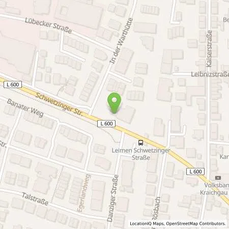 Standortübersicht der Tankstelle Esso Tankstelle in 69181 LEIMEN