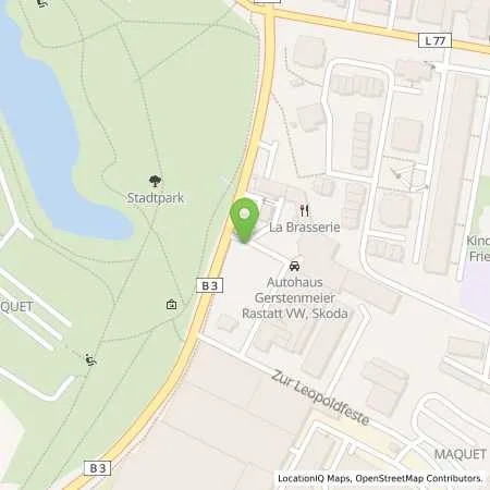 Standortübersicht der Tankstelle Shell Rastatt Kehlerstr. 25- 27 in 76437 Rastatt