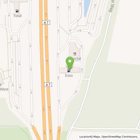 Standortübersicht der Benzin-Super-Diesel Tankstelle: Esso Tankstelle in 25451, QUICKBORN