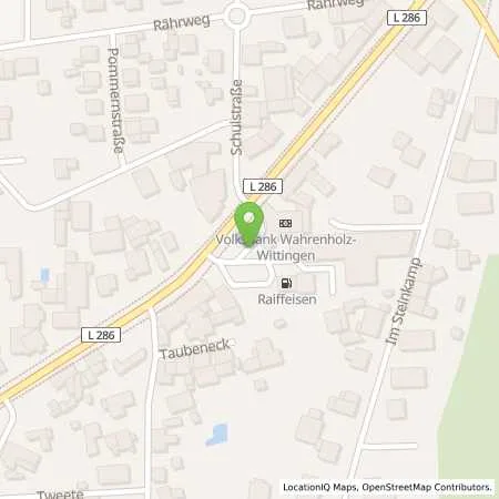 Standortübersicht der Tankstelle Raiffeisen Waren GmbH in 29399 Wahrenholz