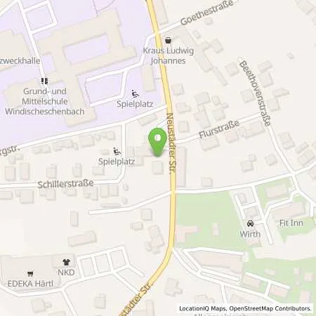 Standortübersicht der Tankstelle Carl Menner e. K. in 92670 Windischeschenbach