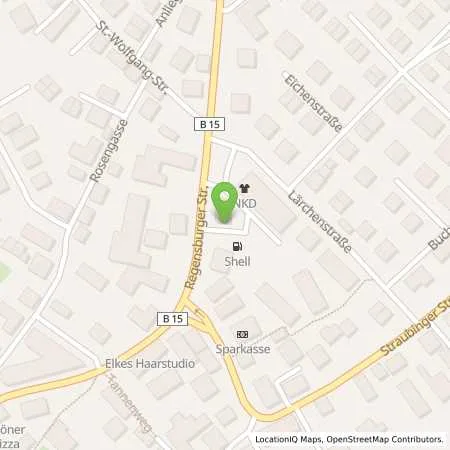Standortübersicht der Tankstelle Shell Essenbach Regensburger Str. 4 in 84051 Essenbach
