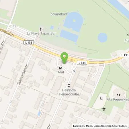 Standortübersicht der Tankstelle Aral Tankstelle in 79117 Freiburg