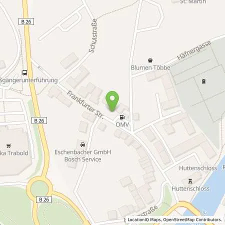 Standortübersicht der Tankstelle Gemünden Frankfurter Strasse 14 in 97737 Gemünden