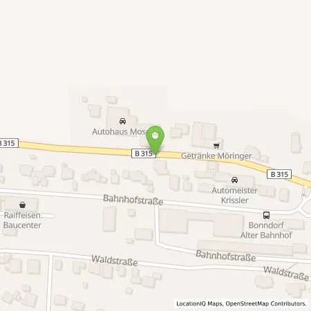 Standortübersicht der Tankstelle Aral Tankstelle in 79848 Bonndorf