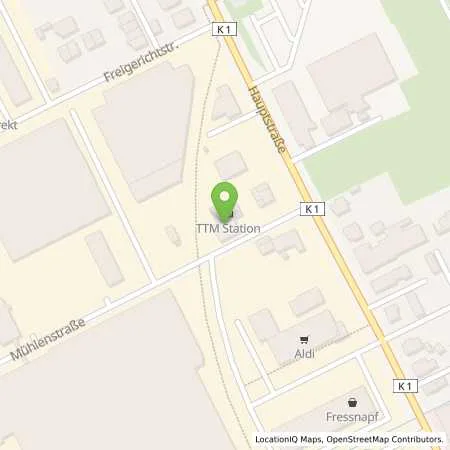 Standortübersicht der Tankstelle TTM Station Mühlenstr. in 33378 Rheda Wiedenbrück