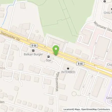 Standortübersicht der Tankstelle star Tankstelle in 33605 Bielefeld