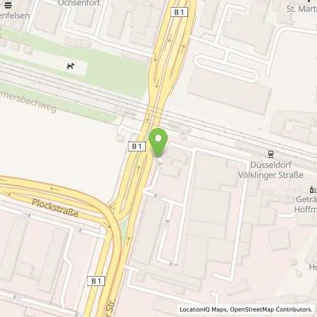 Standortübersicht der Tankstelle DUESSELDORF, VOELKLINGER STR. in 40221 Düsseldorf