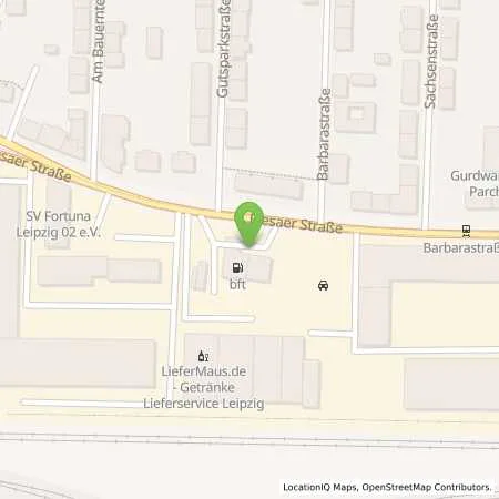 Standortübersicht der Tankstelle bft Tankstelle in 04328 Leipzig