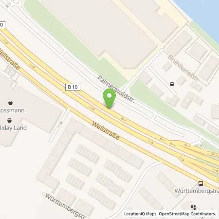 Standortübersicht der Tankstelle Supermarkt-Tankstelle ESSLINGEN WANNENRAIN 30 in 73733 ESSLINGEN