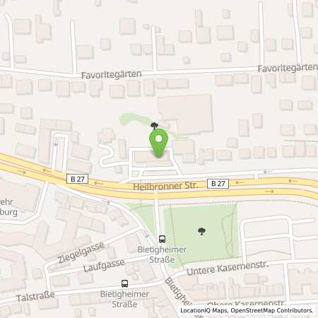 Standortübersicht der Benzin-Super-Diesel Tankstelle: Hoffmann Tankstelle in 71634, Ludwigsburg