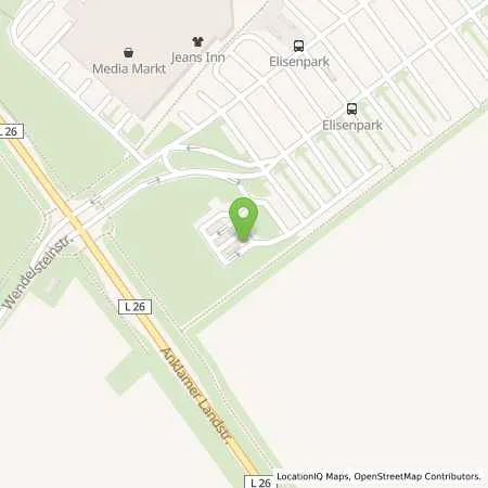 Standortübersicht der Tankstelle Supermarkt-Tankstelle GREIFSWALD ANKLAMER LANDSTR. 1 in 17491 GREIFSWALD