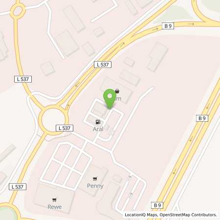 Standortübersicht der Benzin-Super-Diesel Tankstelle: Aral Tankstelle in 67365, Schwegenheim