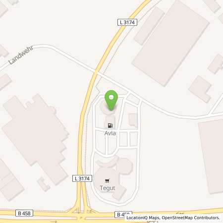 Standortübersicht der Benzin-Super-Diesel Tankstelle: AVIA Tankstelle in 36100, Petersberg