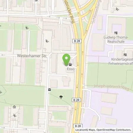 Standortübersicht der Tankstelle Esso Tankstelle in 81671 MUENCHEN