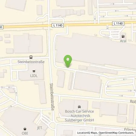 Standortübersicht der Tankstelle JET LUDWIGSBURG STEINBEISSTR. 12 in 71636 LUDWIGSBURG