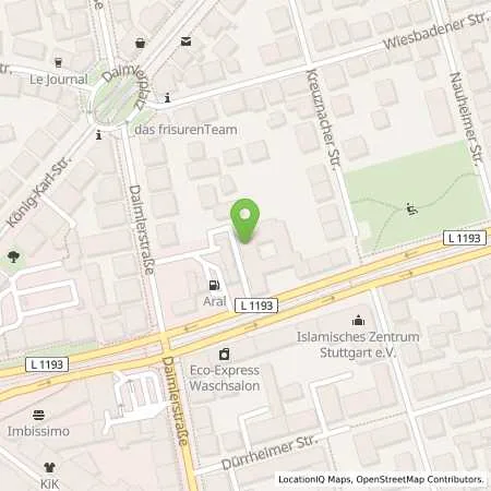 Standortübersicht der Tankstelle Aral Tankstelle in 70372 Stuttgart
