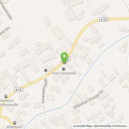 Standortübersicht der Tankstelle S-Tankstelle in 86485 Biberbach