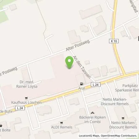 Standortübersicht der Tankstelle Aral Tankstelle in 26670 Uplengen (Remels)