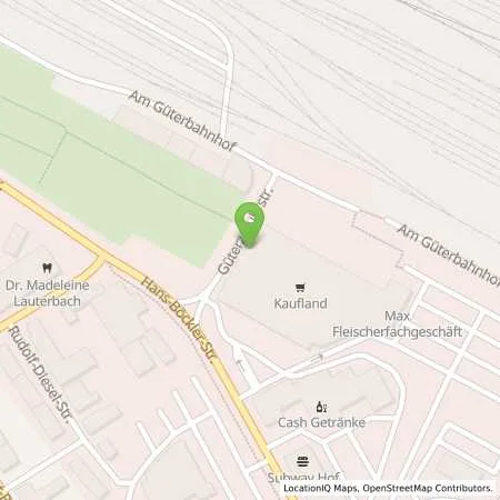 Standortübersicht der Tankstelle Walther-Tankstelle Hof in 95032 Hof