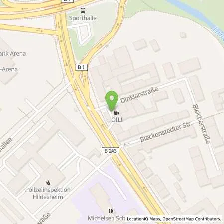 Standortübersicht der Tankstelle Freie Tankstelle Hildesheim in 31137 Hildesheim