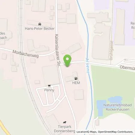 Standortübersicht der Tankstelle Rockenhausen, Kaiserslautener Str. 11a in 67806 Rockenhausen