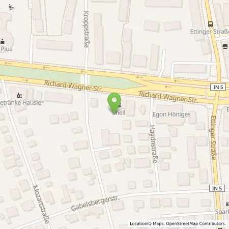 Standortübersicht der Tankstelle Shell Ingolstadt Richard-Wagner-Str. 9 in 85057 Ingolstadt
