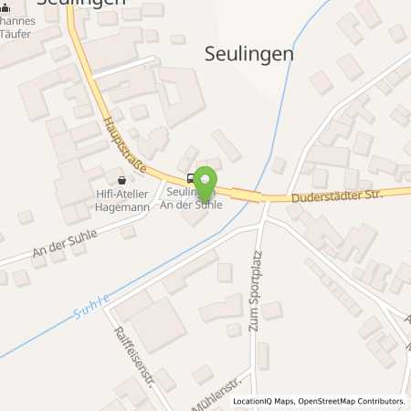 Standortübersicht der Benzin-Super-Diesel Tankstelle: Raiffeisen Warenhandel GmbH in 37136, Seulingen