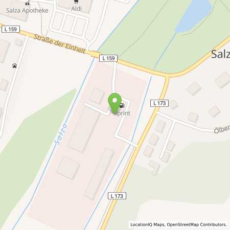 Standortübersicht der Benzin-Super-Diesel Tankstelle: Sprint Salzmuende Benkendorfer Str. in 06198, Salzmuende
