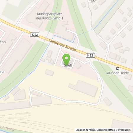 Standortübersicht der Benzin-Super-Diesel Tankstelle: Shell Osnabrueck Mindener Str. 158 B in 49084, Osnabrueck