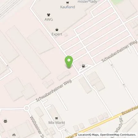 Standortübersicht der Tankstelle Supermarkt-Tankstelle BAD KREUZNACH PLANIGER STR. 106 in 55543 BAD KREUZNACH