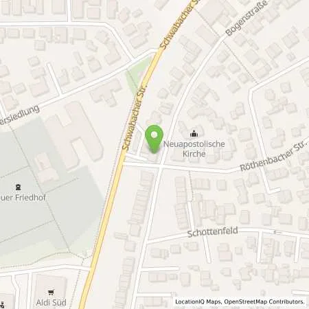 Standortübersicht der Tankstelle Esso Tankstelle in 90537 FEUCHT