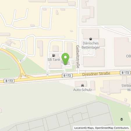 Standortübersicht der Benzin-Super-Diesel Tankstelle: SB Pirna Dresdner Straße 8 E in 01796, Pirna