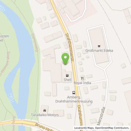 Standortübersicht der Benzin-Super-Diesel Tankstelle: Shell Amberg Drahthammerstr. 22 in 92224, Amberg