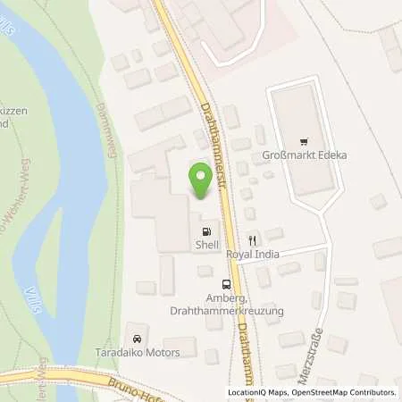 Standortübersicht der Tankstelle Shell Amberg Drahthammerstr. 22 in 92224 Amberg